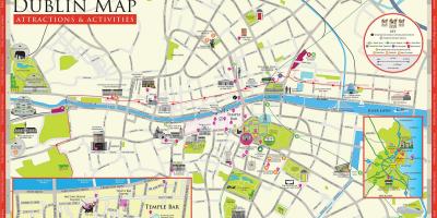 ڈبلن شہر کے مرکز نقشہ
