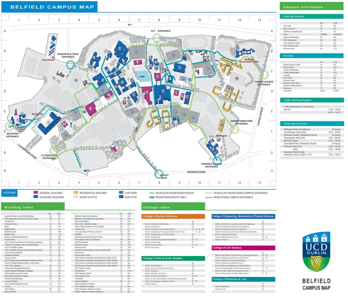 UCD ڈبلن نقشہ